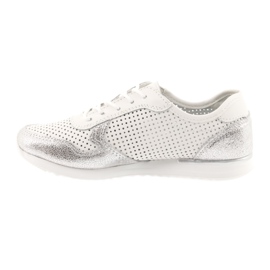 Chaussures de sport femme Filippo 737 blanc et argent gris 2