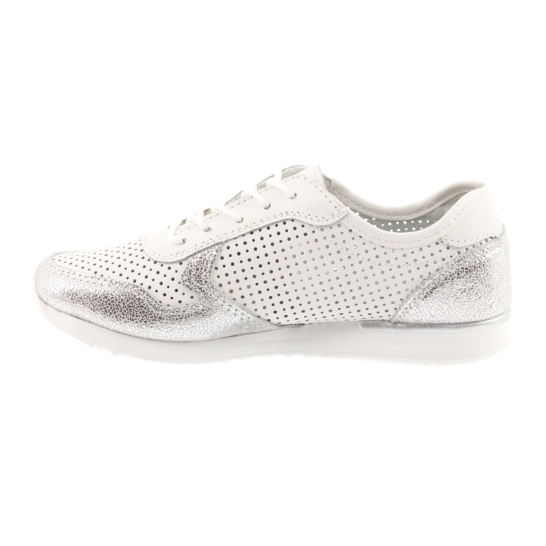 Chaussures de sport femme Filippo 737 blanc et argent gris 2