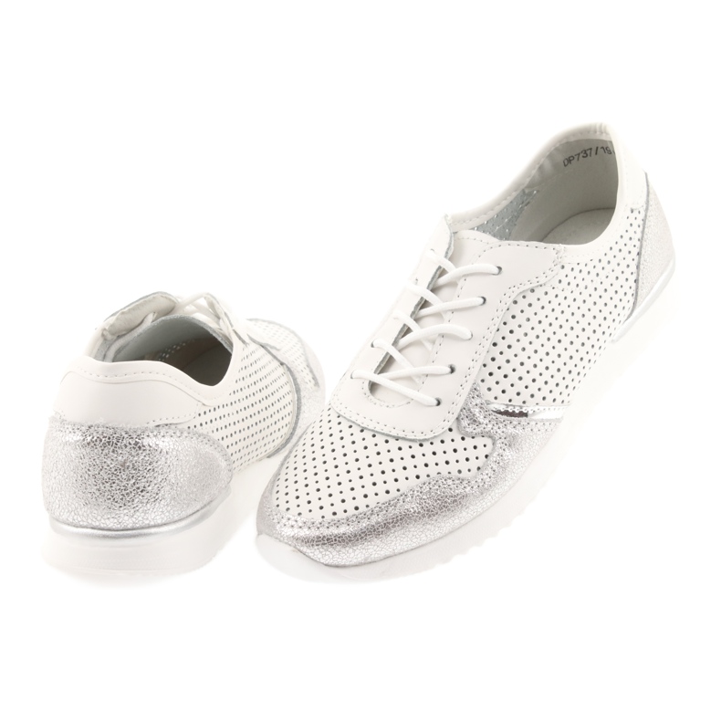 Chaussures de sport femme Filippo 737 blanc et argent gris 4
