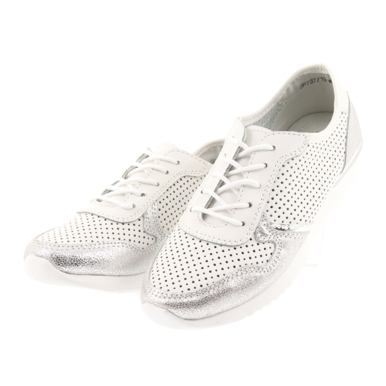 Chaussures de sport femme Filippo 737 blanc et argent blanche gris 3
