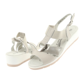 Filippo Sandales compensées en cuir confortables brun gris 4