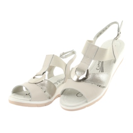 Filippo Sandales compensées en cuir confortables brun gris 3