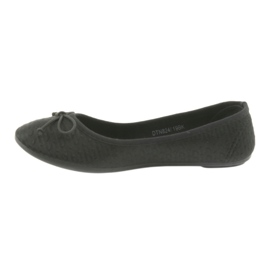 Baskets noires McKey, ballerines à enfiler le noir 2