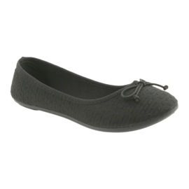Baskets noires McKey, ballerines à enfiler le noir 1