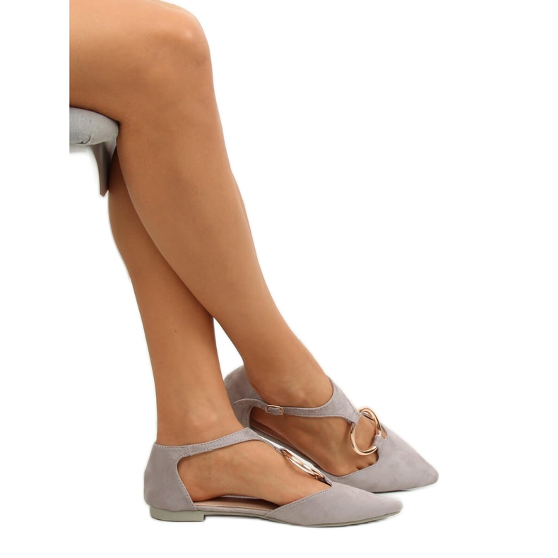 Ballerines ouvertes grises JN7119 L. GRIS 2