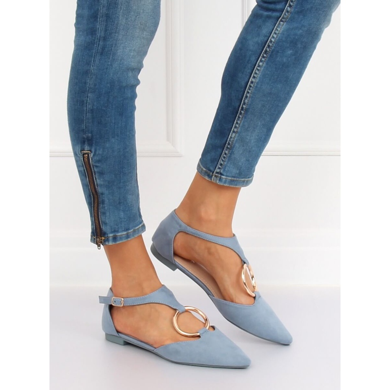 Ballerine ouverte bleue JN7119 Bleu 2
