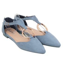 Ballerine ouverte bleue JN7119 Bleu 3