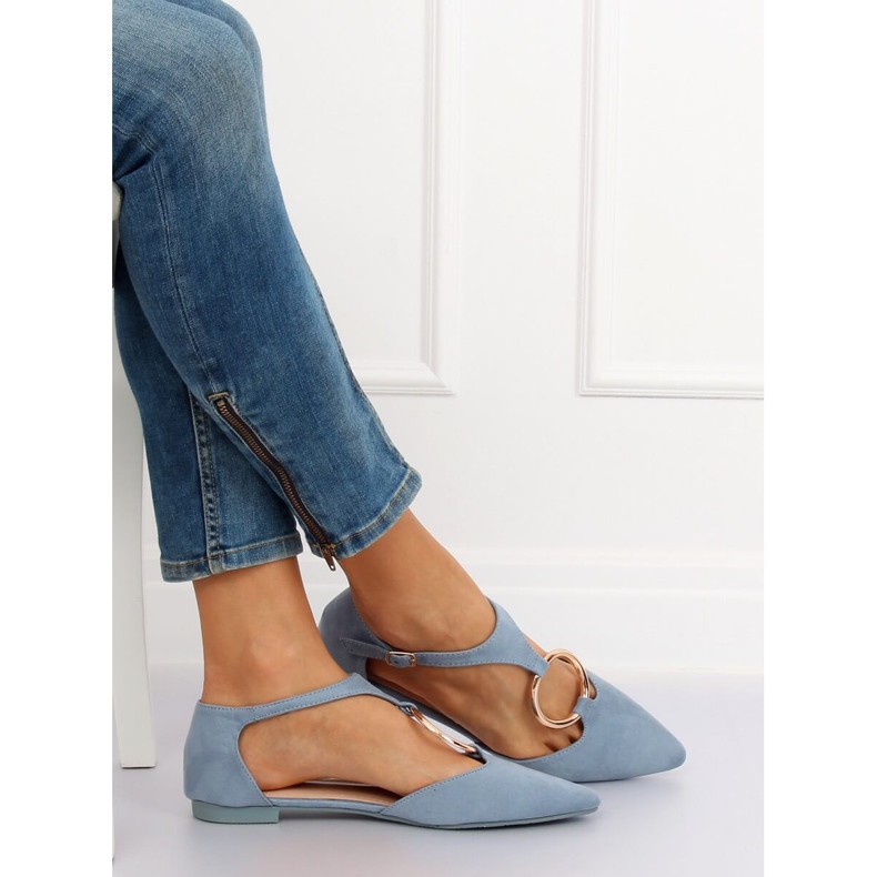 Ballerine ouverte bleue JN7119 Bleu 1