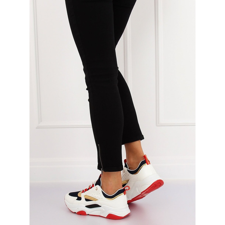 Chaussures de sport multicolores BK008-47 BLANC / BLEU blanche bleu marin 1 Chaussures de sport multicolores BK008-47 BLANC / BLEU blanche bleu marin 1