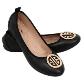 Noir VS-660 Ballerines noires pour femme le noir 1