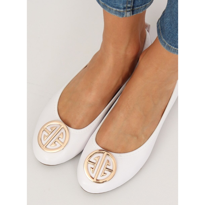 Ballerines blanches pour femmes VS-660 Blanc 2