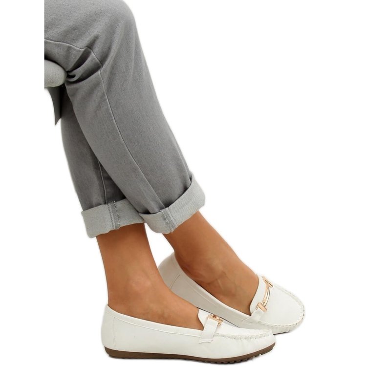 Mocassins femme blancs VS-685 Blanc blanche 2