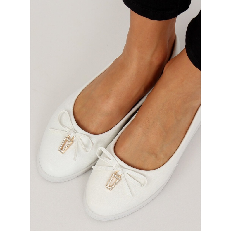 Ballerines blanches pour femmes YSD-04 Blanc 2