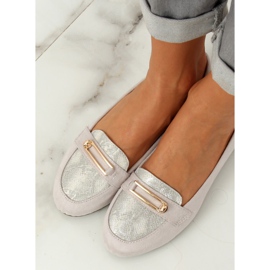 Gris Mocassins femme VS-662 LT.GRAY 2 Gris Mocassins femme VS-662 LT.GRAY 2