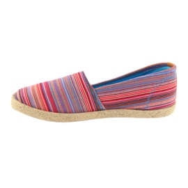 McKey 821 Espadrilles brun rouge bleu rose 2