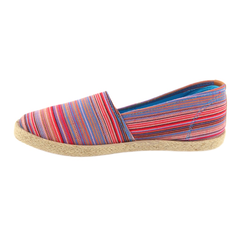 McKey 821 Espadrilles brun rouge bleu rose 2