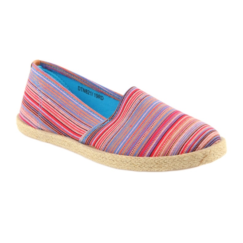 McKey 821 Espadrilles brun rouge bleu rose 1