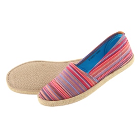 McKey 821 Espadrilles brun rouge bleu rose 5