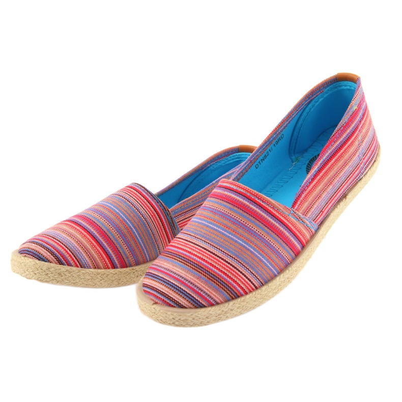 McKey 821 Espadrilles brun rouge bleu rose 3