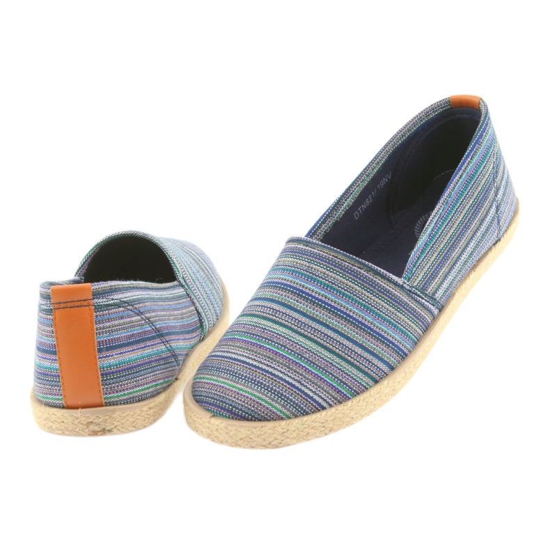 McKey 821 Espadrilles brun bleu vert bleu marine 4