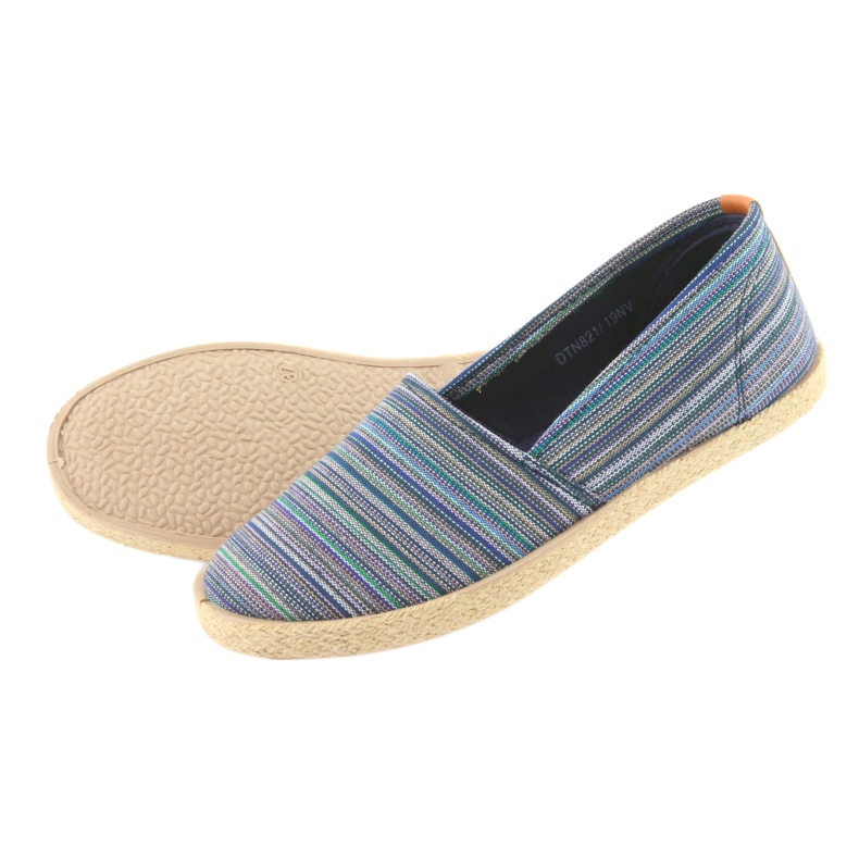 McKey 821 Espadrilles brun bleu vert bleu marin 5
