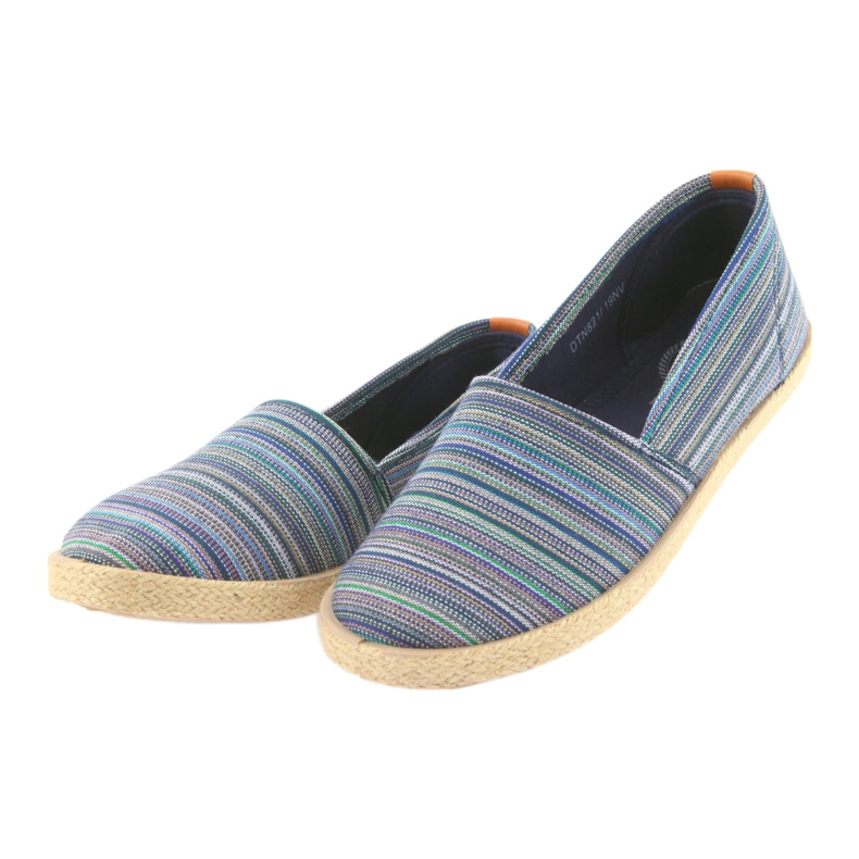 McKey 821 Espadrilles brun bleu vert bleu marin 3