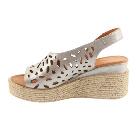 Sandales compensées Badura 4722 cappuccino beige 2
