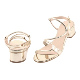 Sandales à talons Edeo 3386 dorées d'or 4 Sandales à talons Edeo 3386 dorées d'or 4