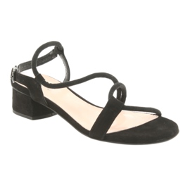 Edeo Sandales en cuir féminin 3386 noir le noir 1 Edeo Sandales en cuir féminin 3386 noir le noir 1