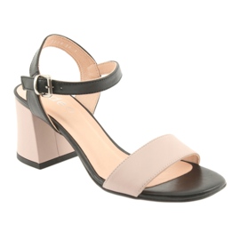 Sandales femme Edeo 3339 poudre / noir le noir rose 1 Sandales femme Edeo 3339 poudre / noir le noir rose 1