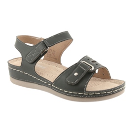 Sandales confort noires pour femmes DK 25131 le noir 1 Sandales confort noires pour femmes DK 25131 le noir 1