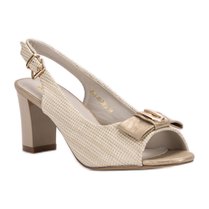 SHELOVET Sandales élégantes avec un nœud jaune 2