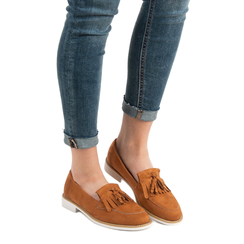 Mocassins VICES brique brun orange 1