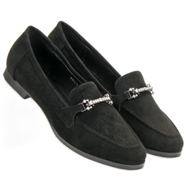 Balada Mocassins en daim noir le noir 4