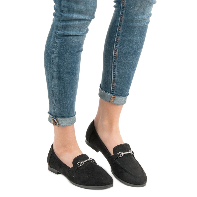 Balada Mocassins en daim noir le noir 2