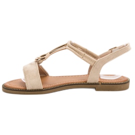 Laura Mode Sandales en daim brun 3