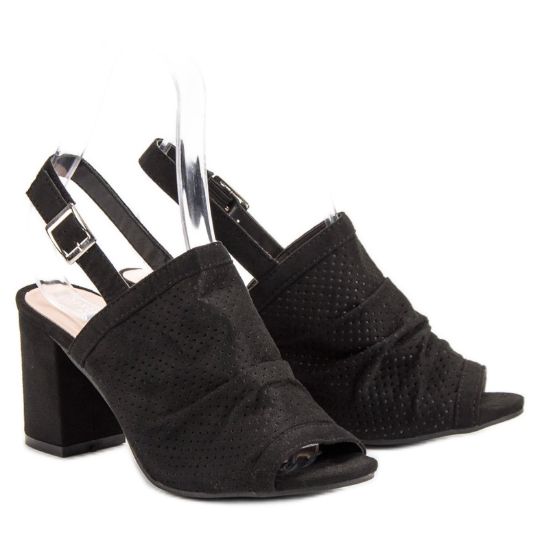 Sixth Sense Sandales Ajourées Sur Un Bar le noir 2