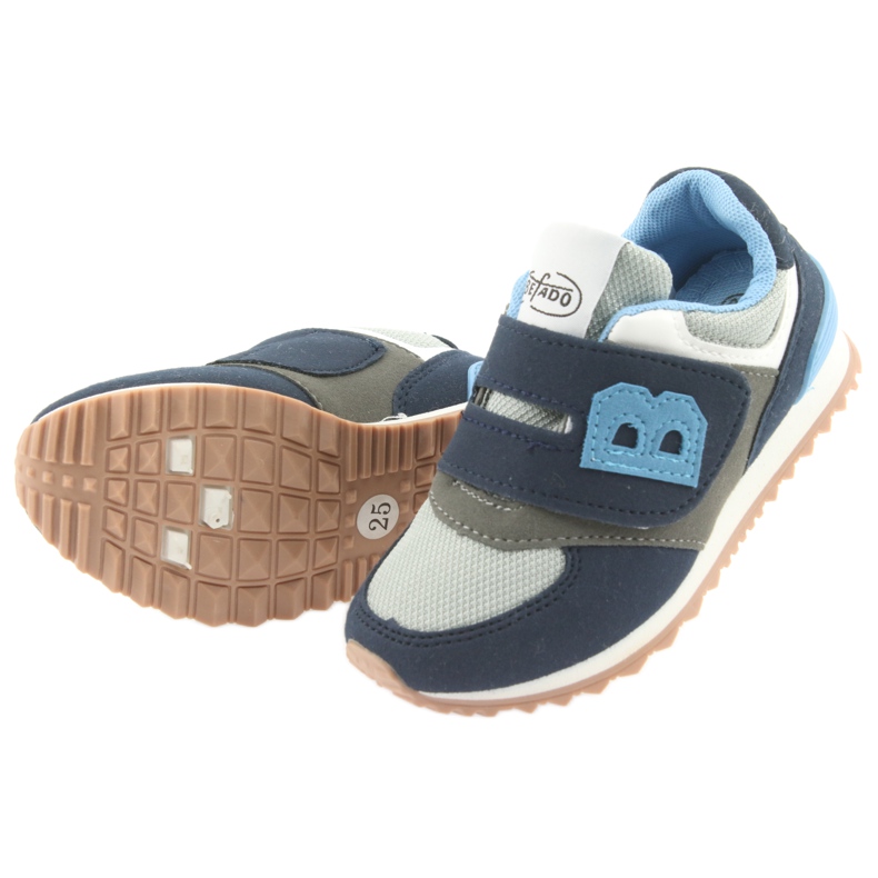 Chaussures pour enfants Befado 516Y041 gris bleu marine 4
