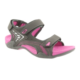 Sandales DK femme, fond EVA gris clair rose 1
