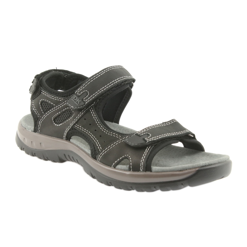 Sandales DK noir velcro léger fond EVA 1