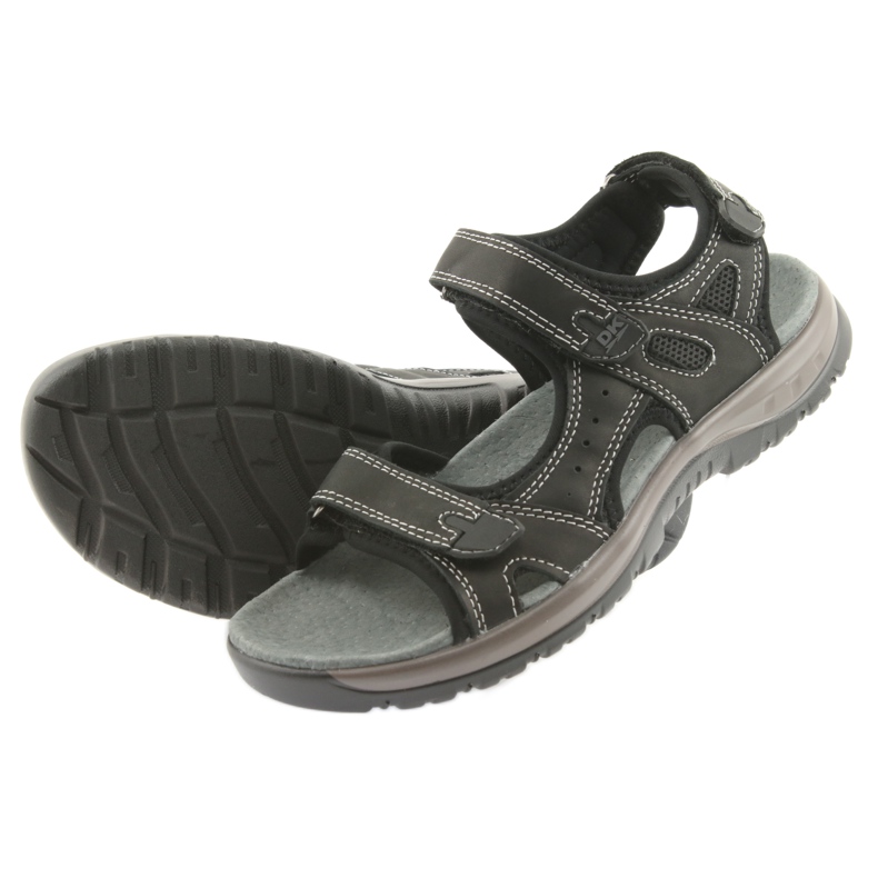 Sandales DK noir velcro léger fond EVA 4