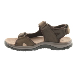 Sandales DK Brown avec velcro et fond en EVA léger brun 2 Sandales DK Brown avec velcro et fond en EVA léger brun 2