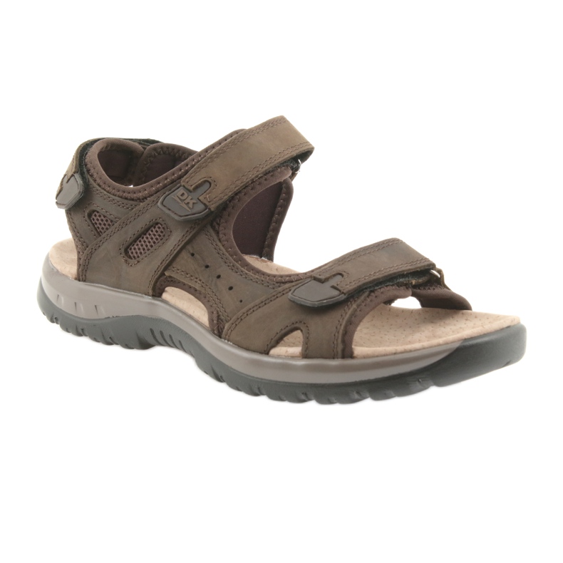 Sandales DK Brown avec velcro et fond en EVA léger brun 1 Sandales DK Brown avec velcro et fond en EVA léger brun 1