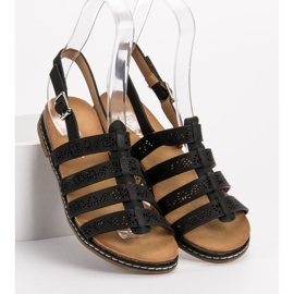 Renda Sandales noires confortables le noir 2