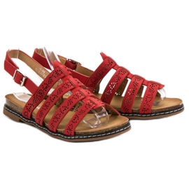 Renda Sandales rouges confortables 1
