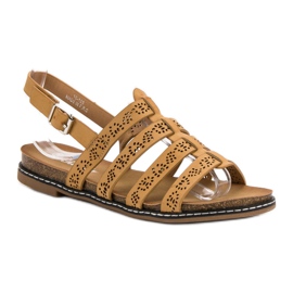 Renda Sandales confortables camel brun 3