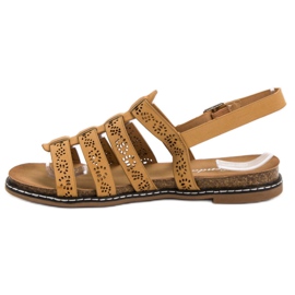 Renda Sandales confortables camel brun 4