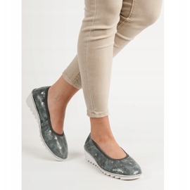 Filippo Ballerines en cuir gris foncé 2