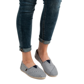 SHELOVET Baskets légères à enfiler blanc bleu 1