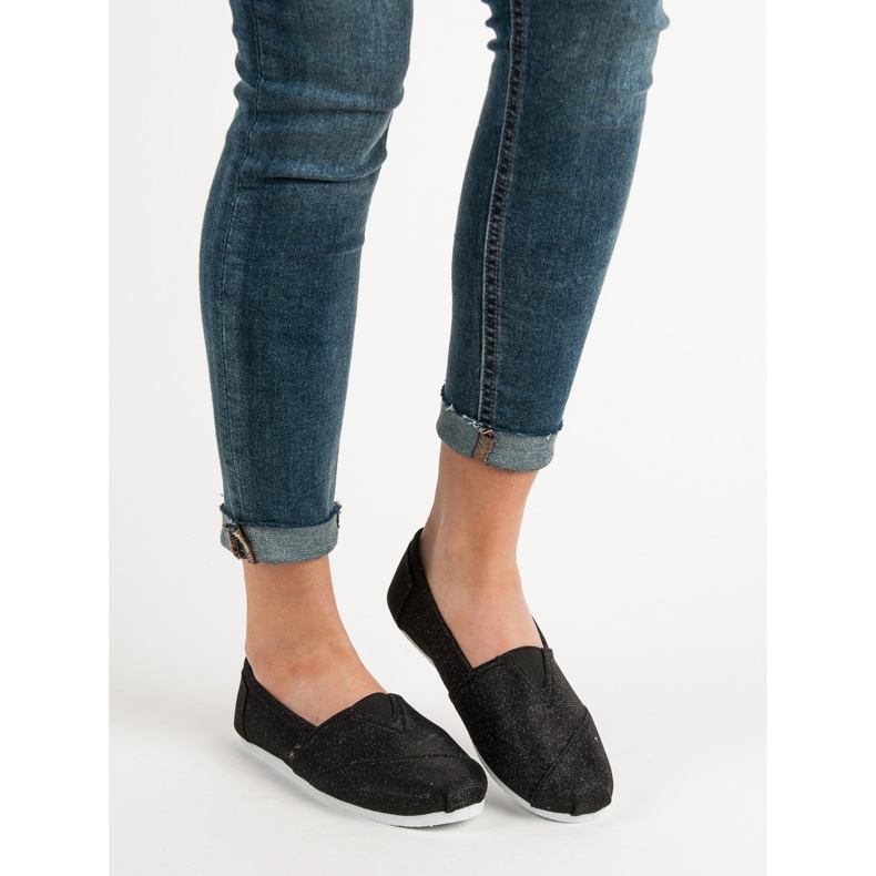 SHELOVET Baskets à enfiler scintillantes le noir 1 SHELOVET Baskets à enfiler scintillantes le noir 1